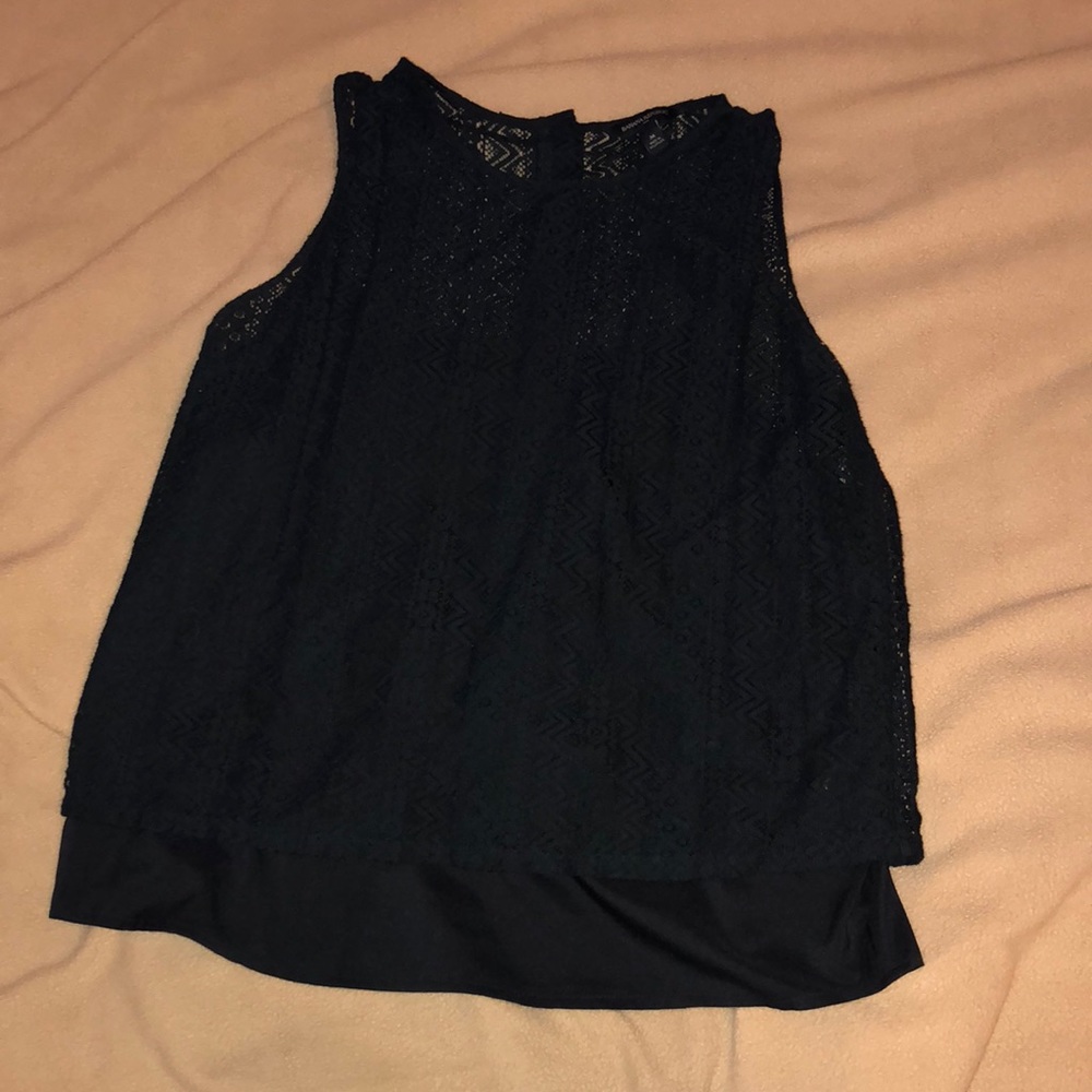 Crocheted lace tank top